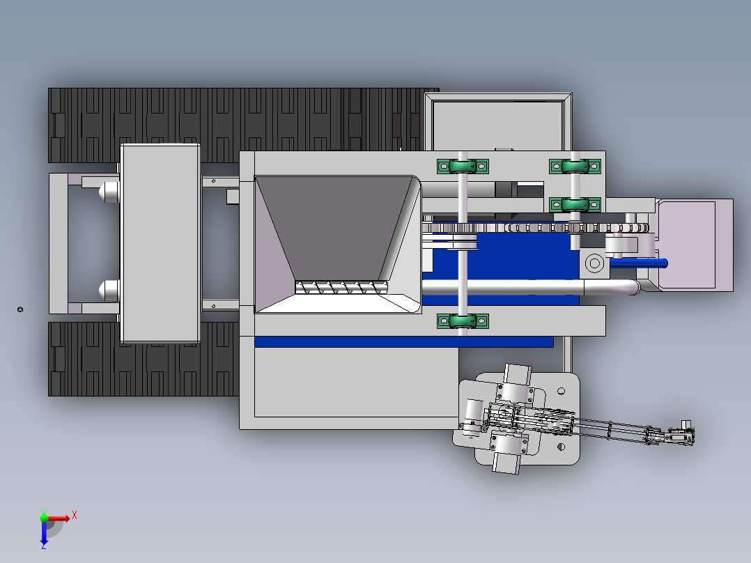 施肥保湿机俯视图