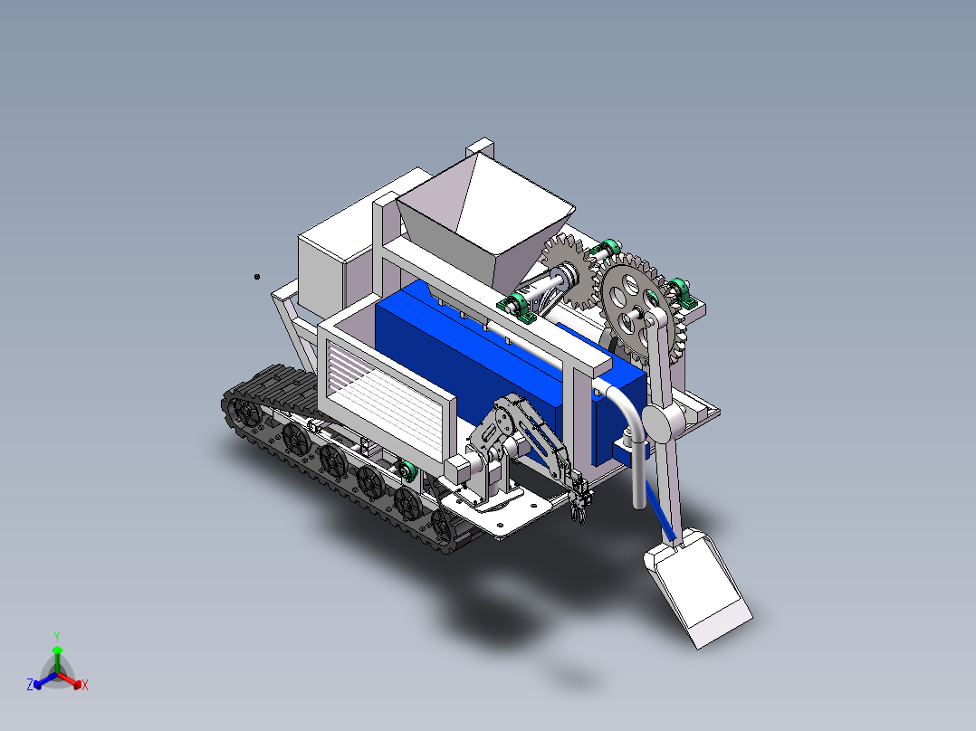 施肥保湿机正等轴测图