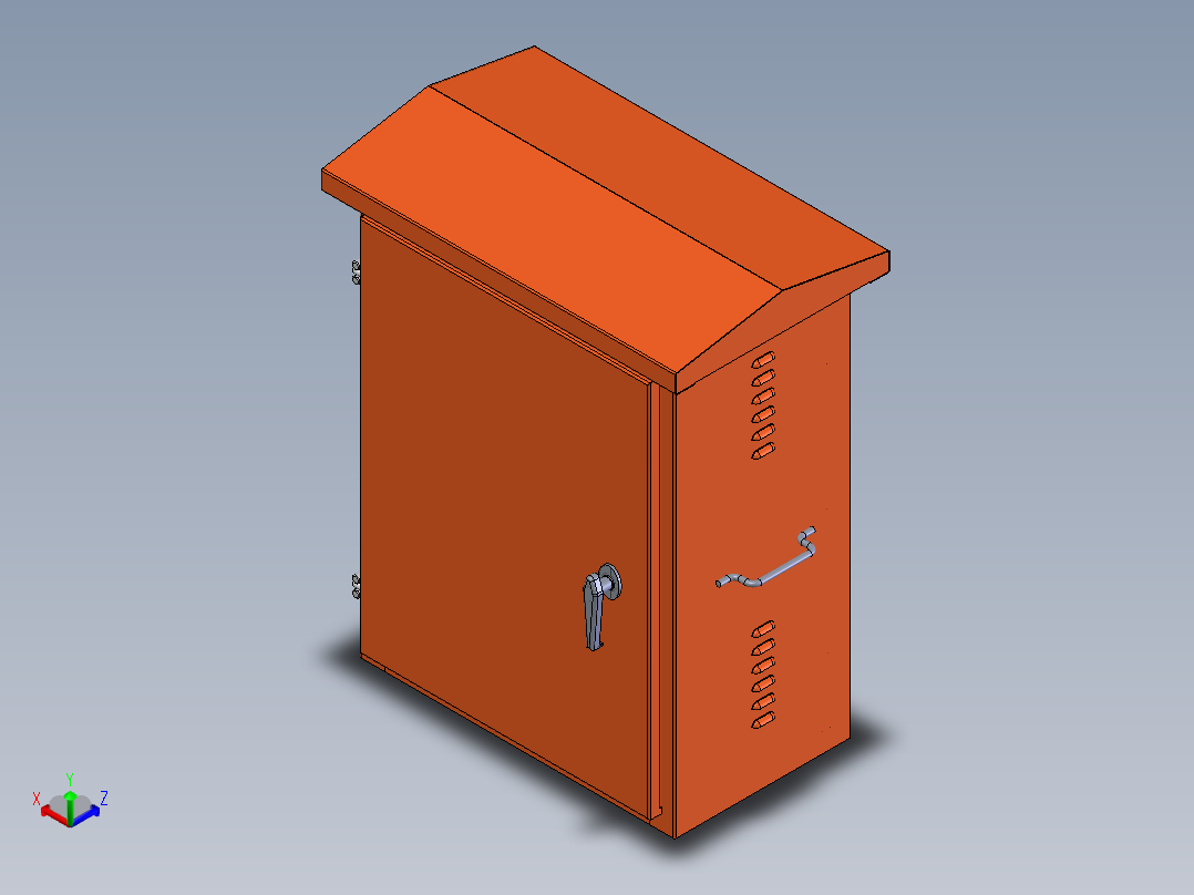 工地配电箱500 700 300 1227154正等轴测图