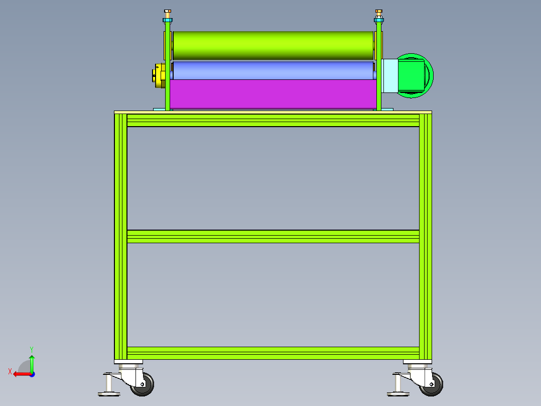 面包滚压机后视图