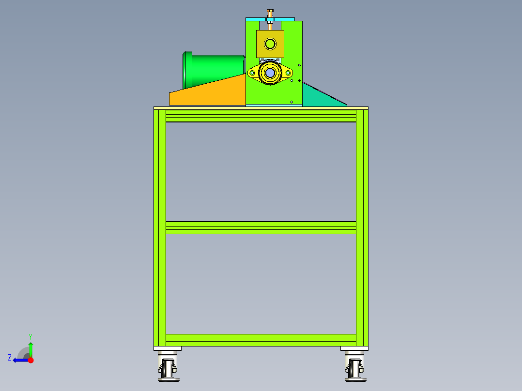 面包滚压机右视图