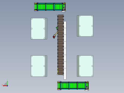 一拖四机床上下料工作站设计后视缩略图