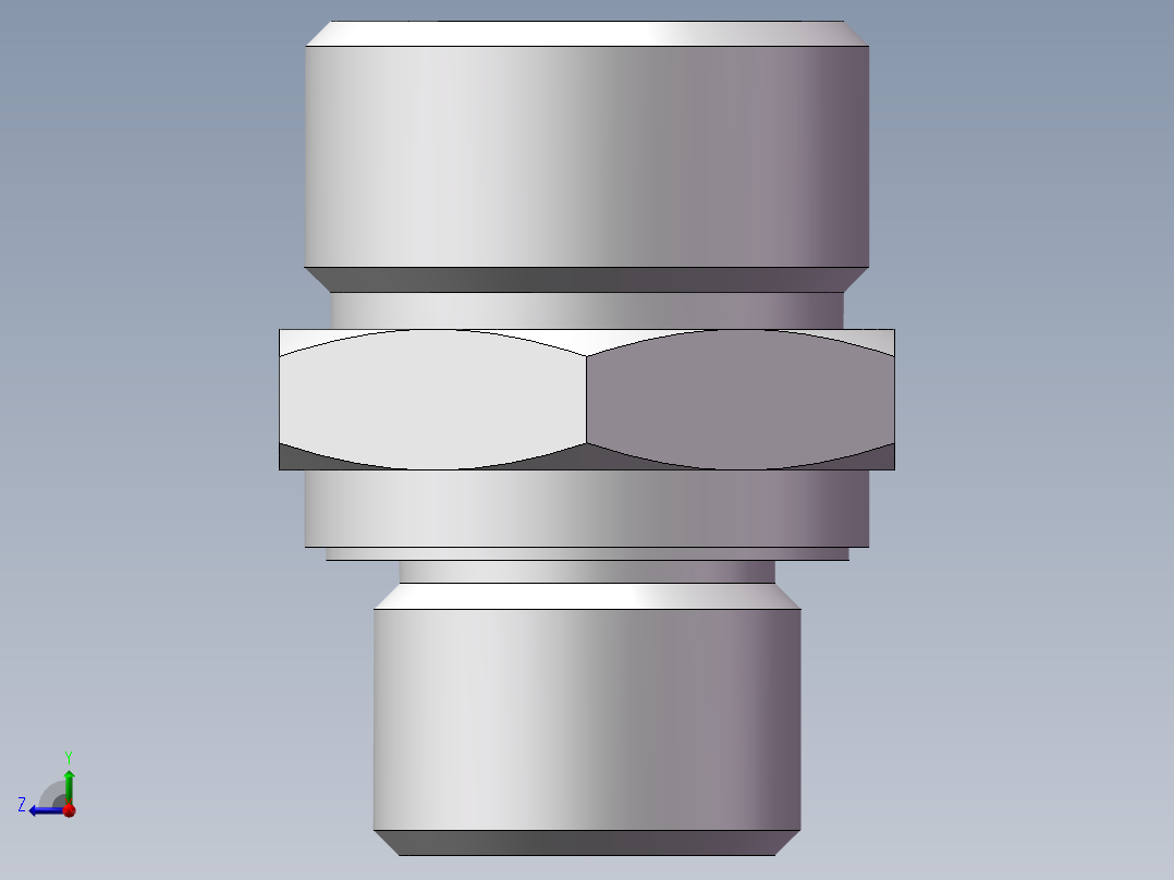 英制管螺纹ED密封、1CB-22-06WD右视图