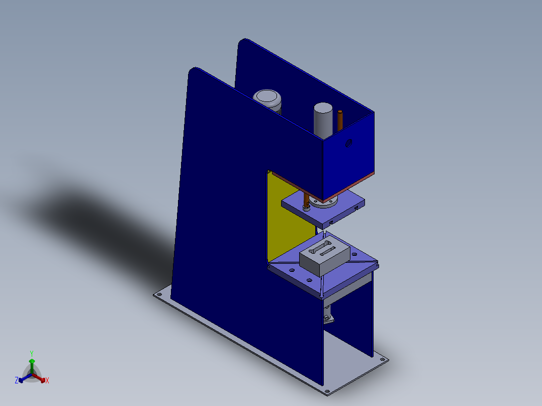 模压机正等轴测图