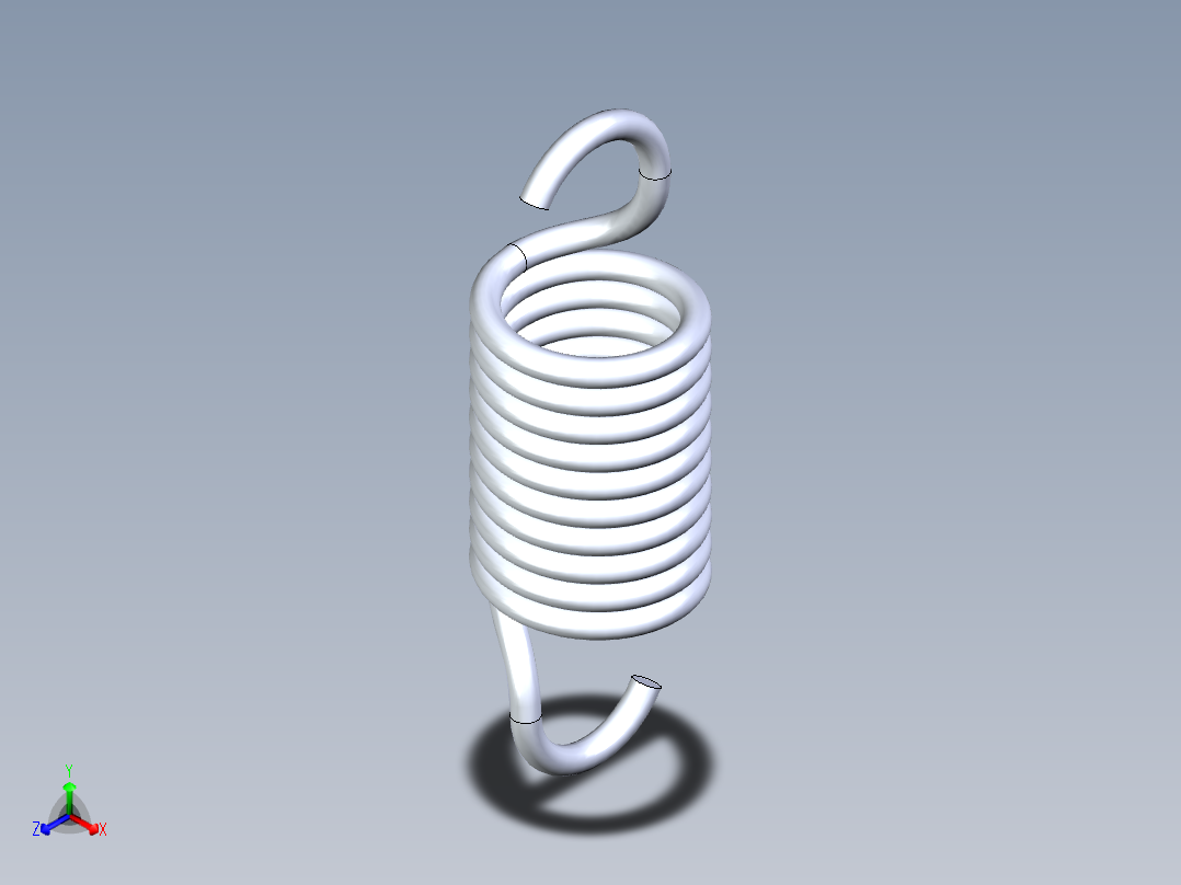 B3004596-扭转弹簧正等轴测图