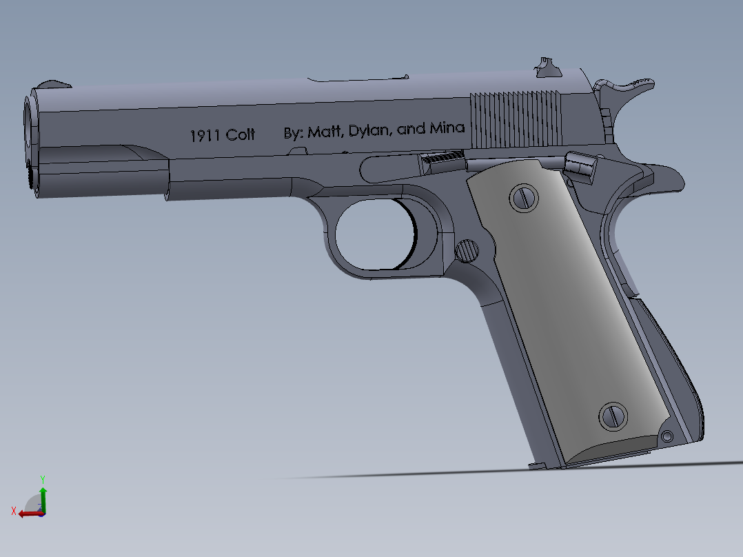 手枪左轮冲锋枪老式狙击步枪设计3D图纸colt-1911-3 SW