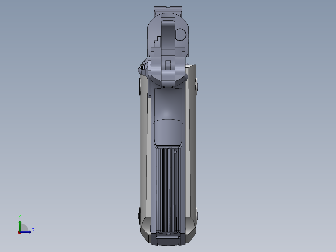 手枪左轮冲锋枪老式狙击步枪设计3D图纸colt-1911-3 SW左视图