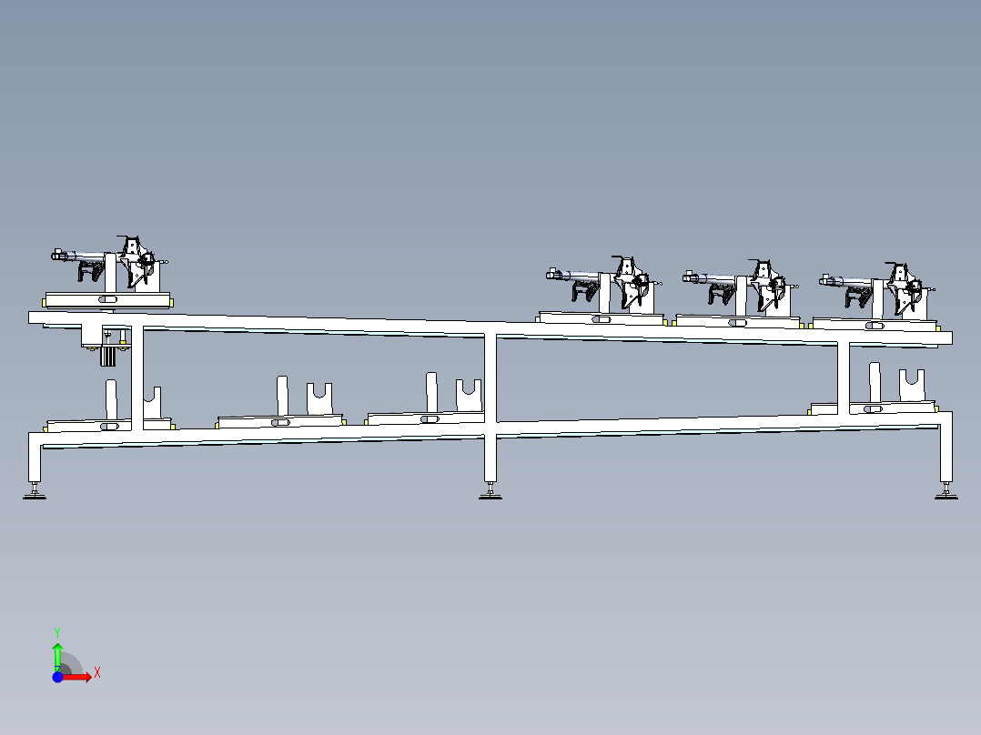 无动力人工滑台前视图