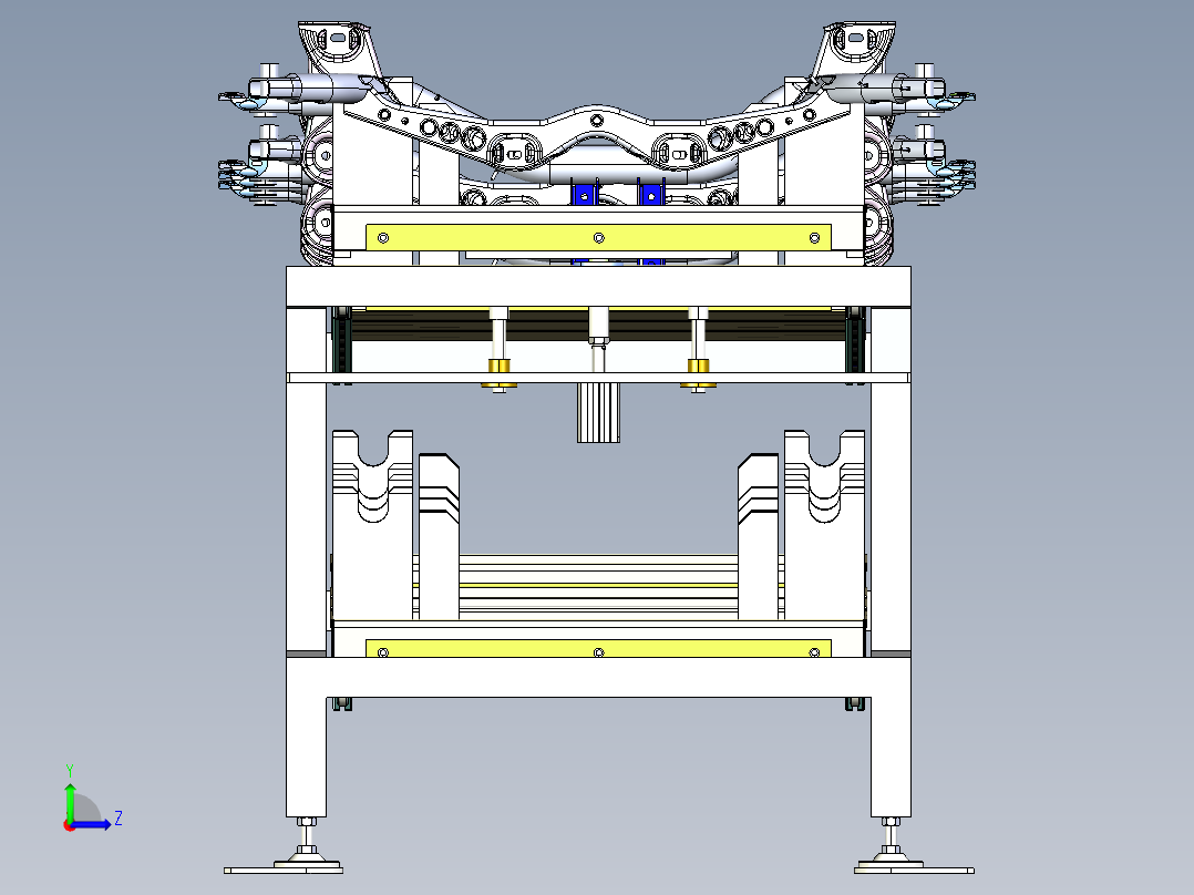 无动力人工滑台左视图