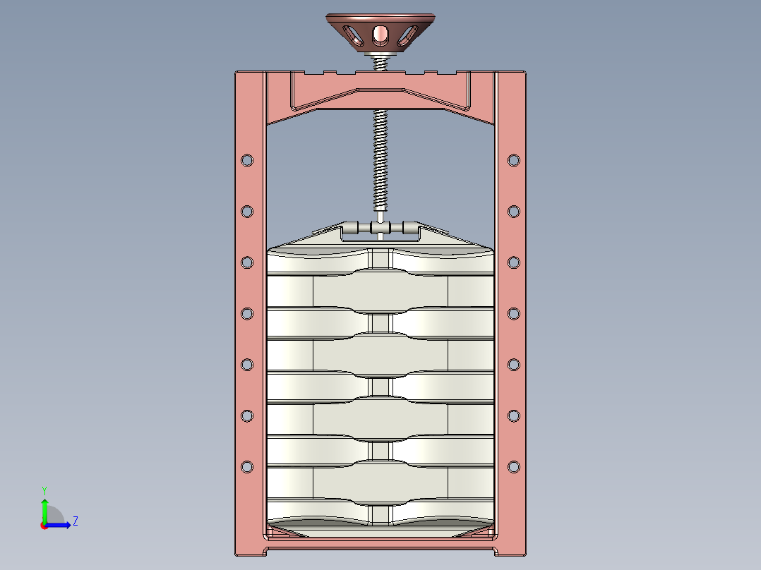 水利工程闸门左视图