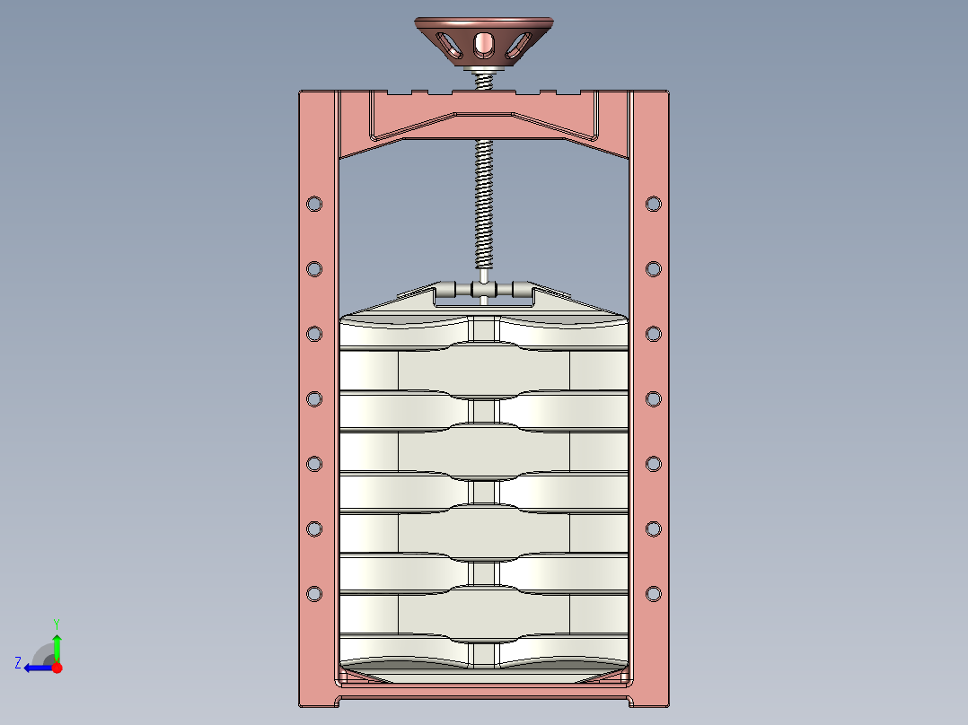 水利工程闸门右视图