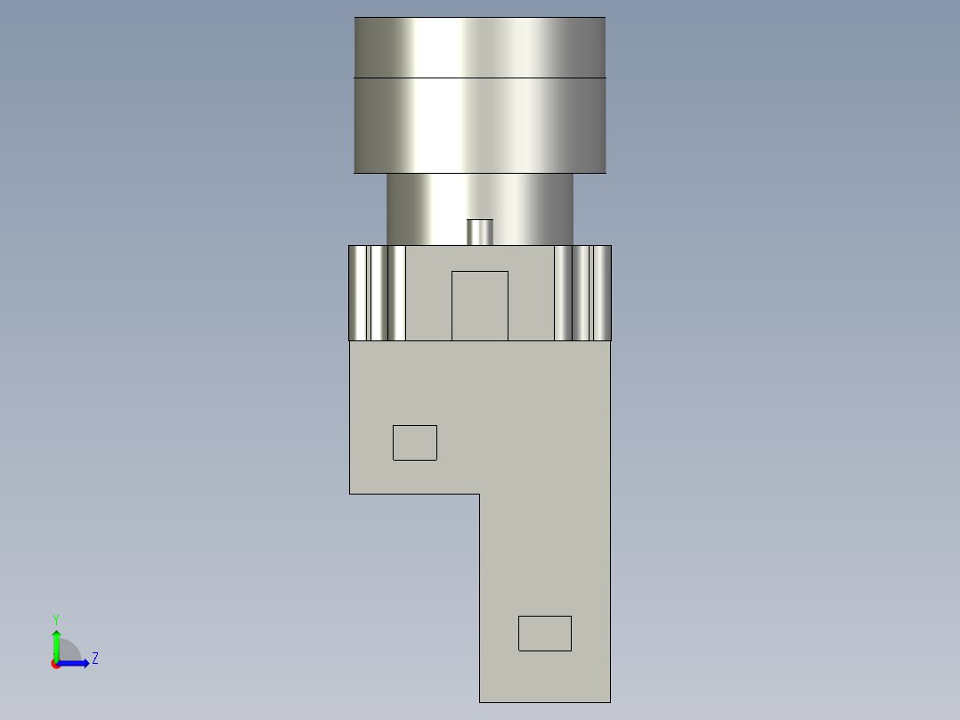 XB2BW35B1C带灯黄色按钮压机3左视图