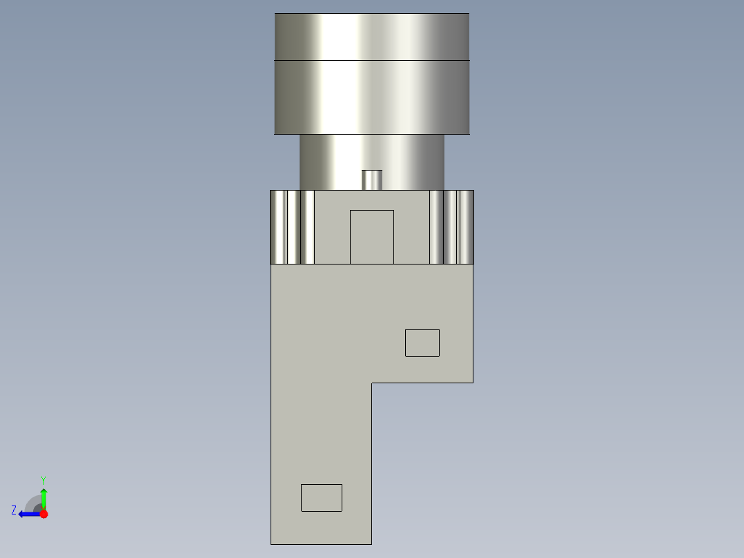 XB2BW35B1C带灯黄色按钮压机3右视图