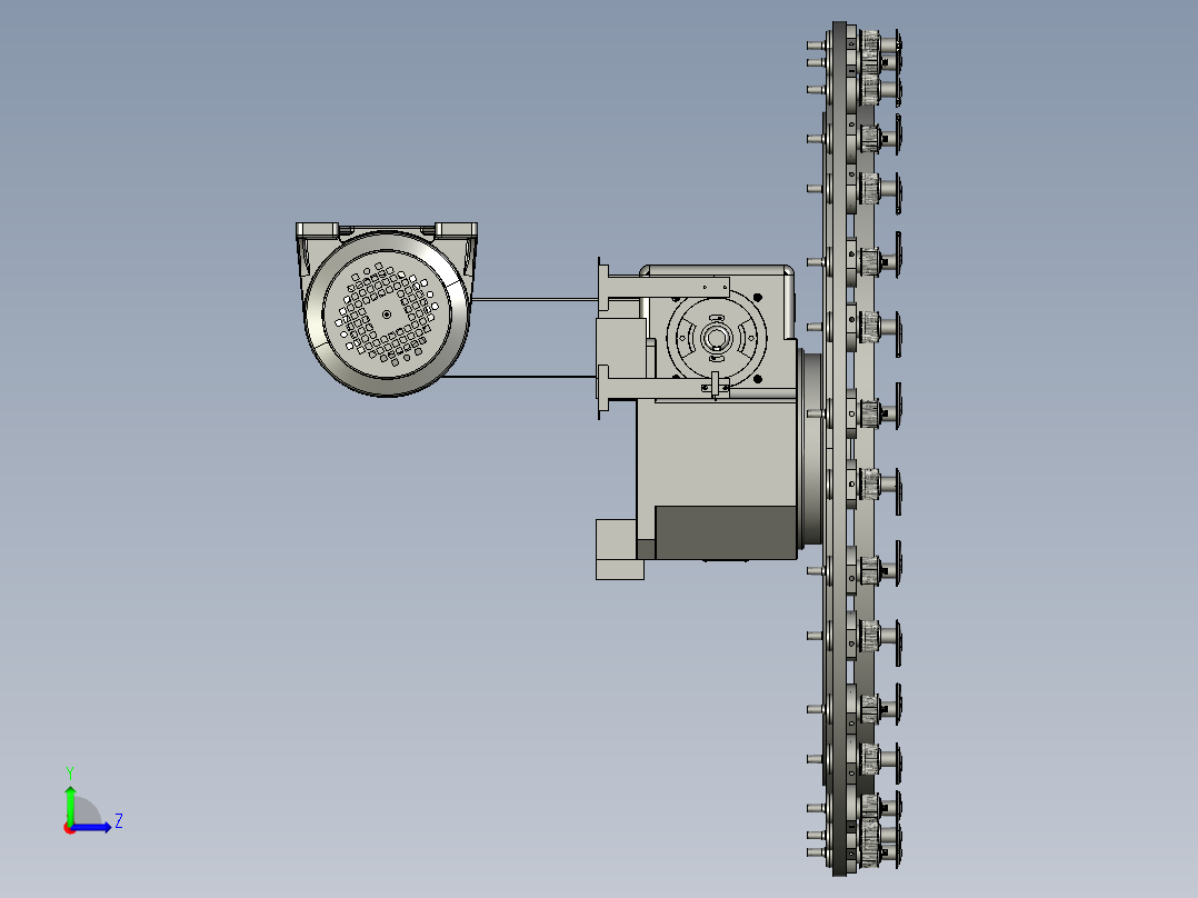 HG004-09分度机构左视图