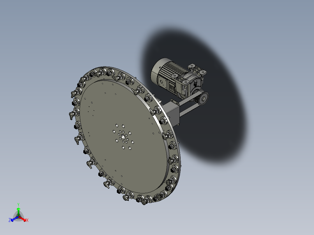 HG004-09分度机构正等轴测图