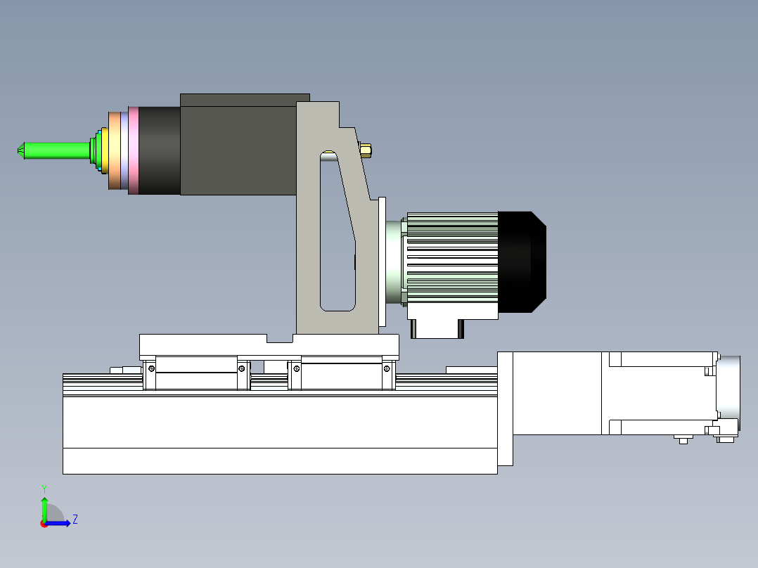 伺服进给钻孔机构设计左视图