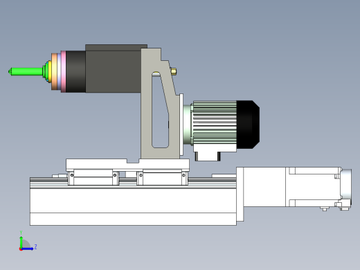 伺服进给钻孔机构设计左视缩略图