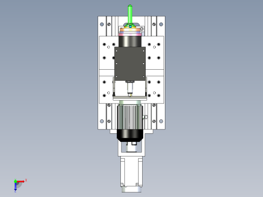 伺服进给钻孔机构设计俯视缩略图