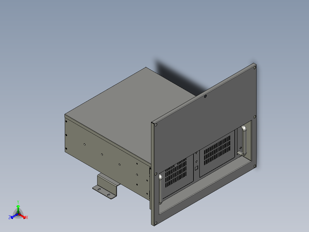 SDFJ01-0501-07工控机安装组件ZB正等轴测图