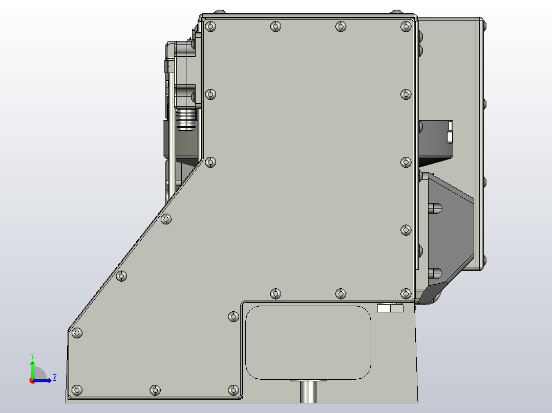 双轴耳轴转台左视图