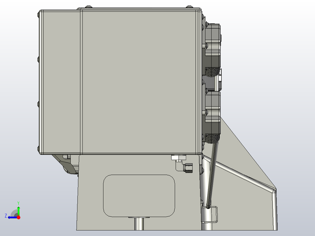 双轴耳轴转台右视图
