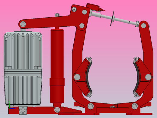 YWLA系列电力液压鼓式制动器YWLA250-500-ⅠB WL RL WC左视缩略图