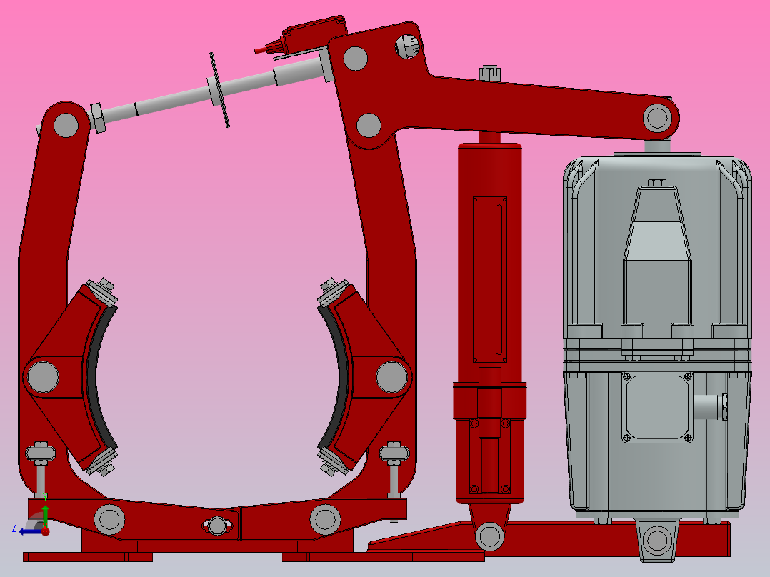 YWLA系列电力液压鼓式制动器YWLA250-500-ⅠB WL RL WC右视图