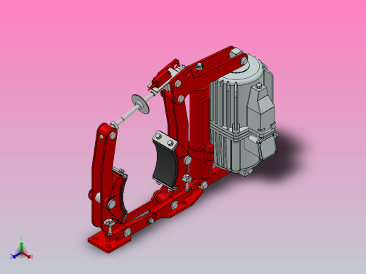 YWLA系列电力液压鼓式制动器YWLA250-500-ⅠB WL RL WC正等轴测缩略图