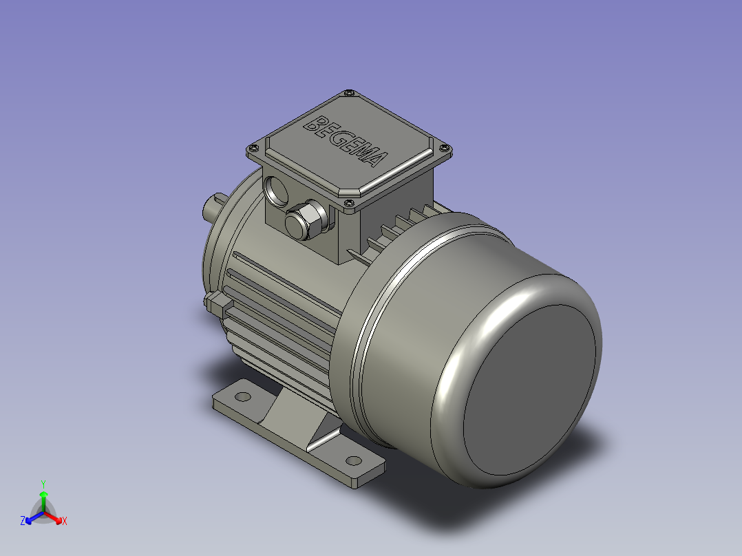 BN系列三相异步电机BN-80-B3-1正等轴测图