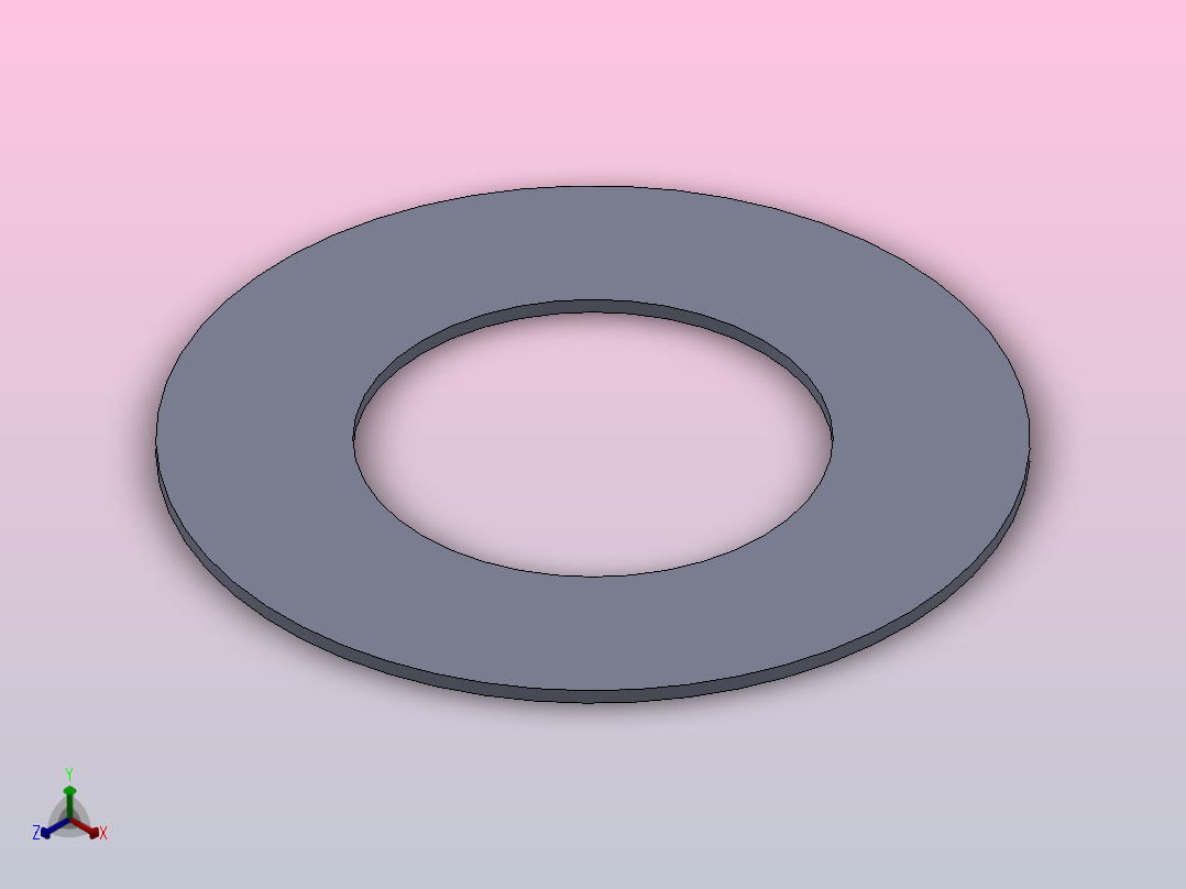 多套GBT9126管法兰用非金属平垫圈3D模型Solidworks设计主视图