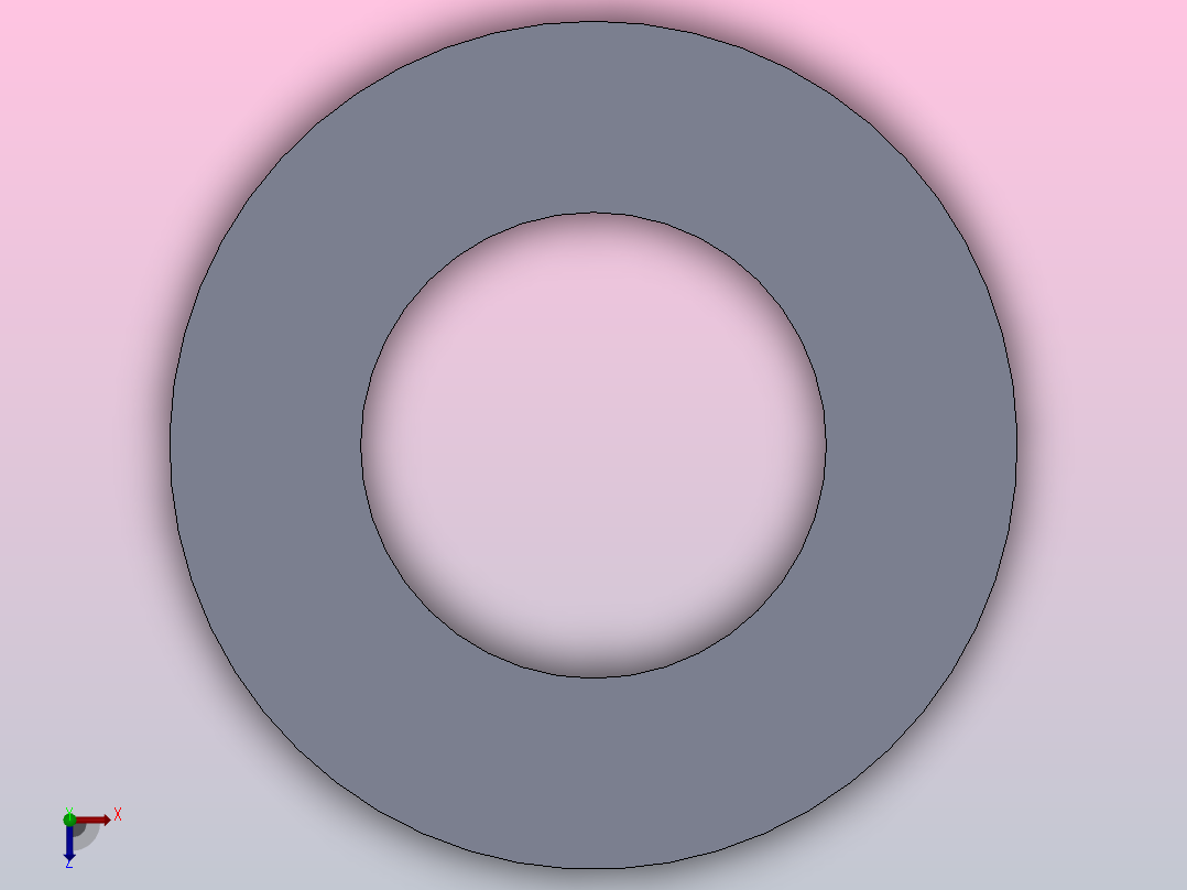 多套GBT9126管法兰用非金属平垫圈3D模型Solidworks设计俯视图