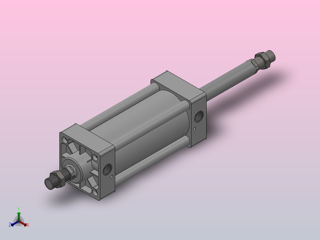 SUD双轴复动型气缸SUD63×100---CS1U主视图