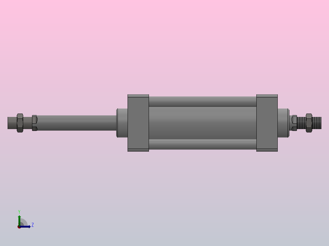 SUD双轴复动型气缸SUD63×100---CS1U左视图