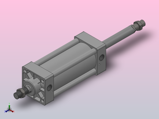 SUD双轴复动型气缸SUD63×100---CS1U正等轴测缩略图