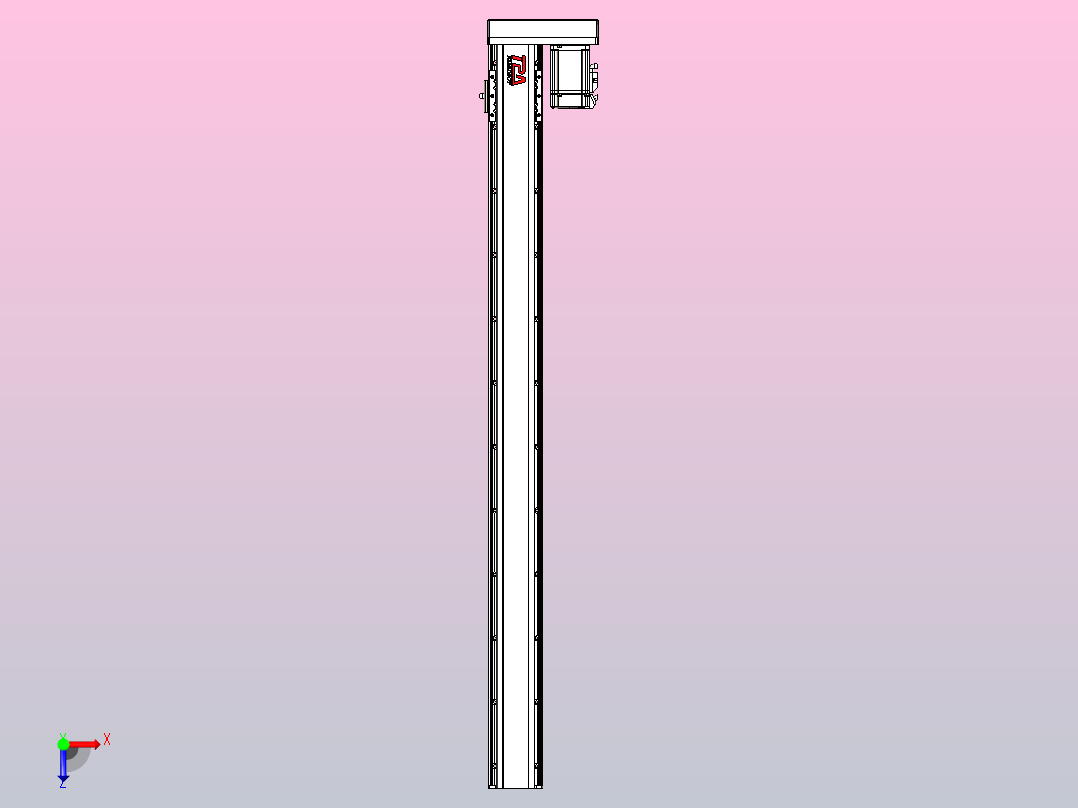 日规模组半封闭丝杆TPA-HNR-85D-1610-C-L1000-ML-C-P20-N3俯视图
