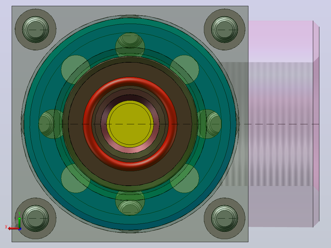 DN8-10MPa 直动式溢流阀（二维+三维+计算）后视图