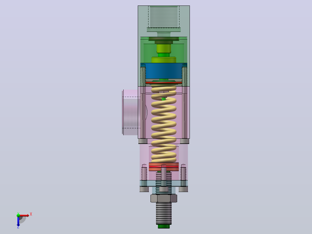 DN8-10MPa 直动式溢流阀（二维+三维+计算）俯视图