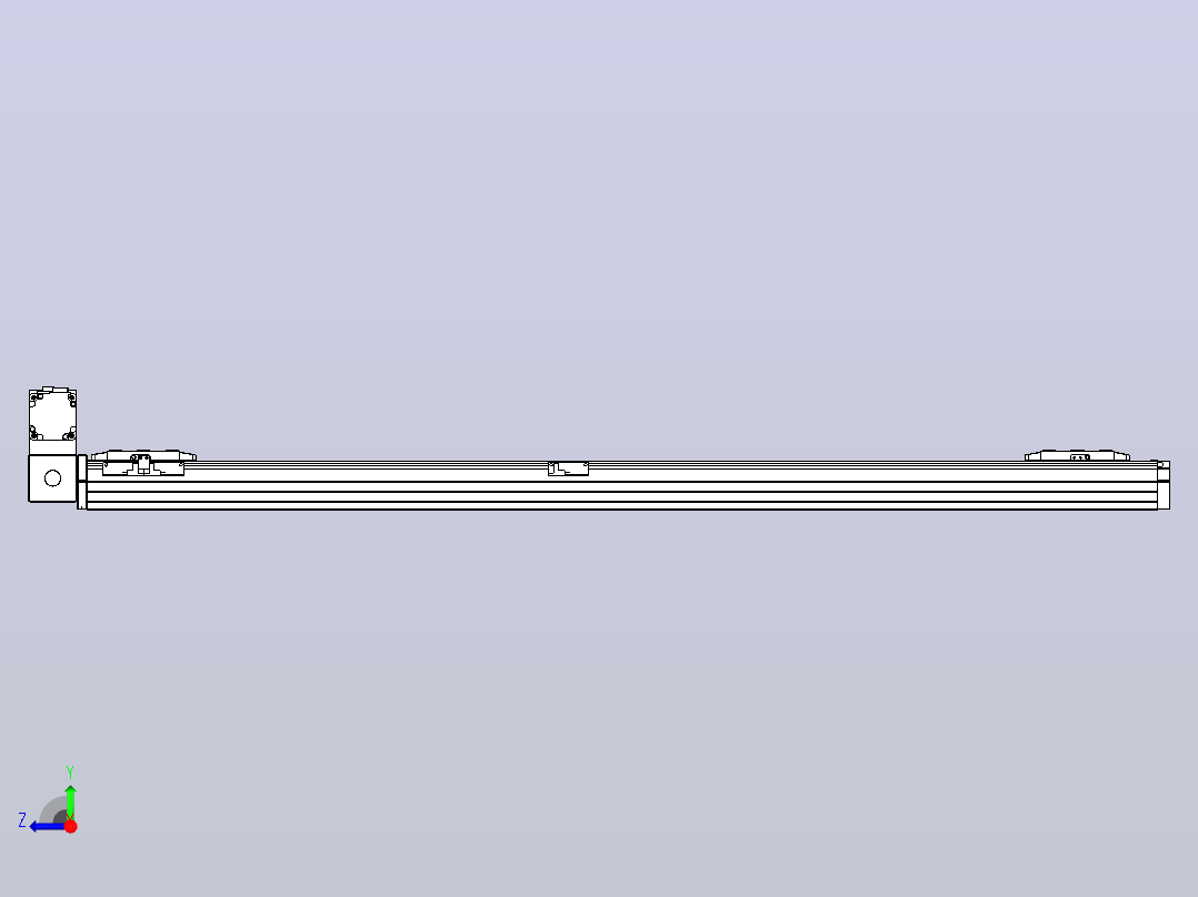 皮带直线轴双滑块型TPA-GCBS-80-P60-L525-LU-M20-N3右视图