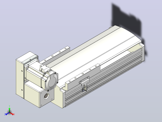 皮带直线轴半封闭可选导轨TPA-HNB-202D-140-L150-LU-Y-P75-N3主视缩略图
