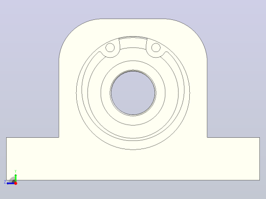 BZJ01-6000ZZ-h20单轴承T型带座轴承右视缩略图