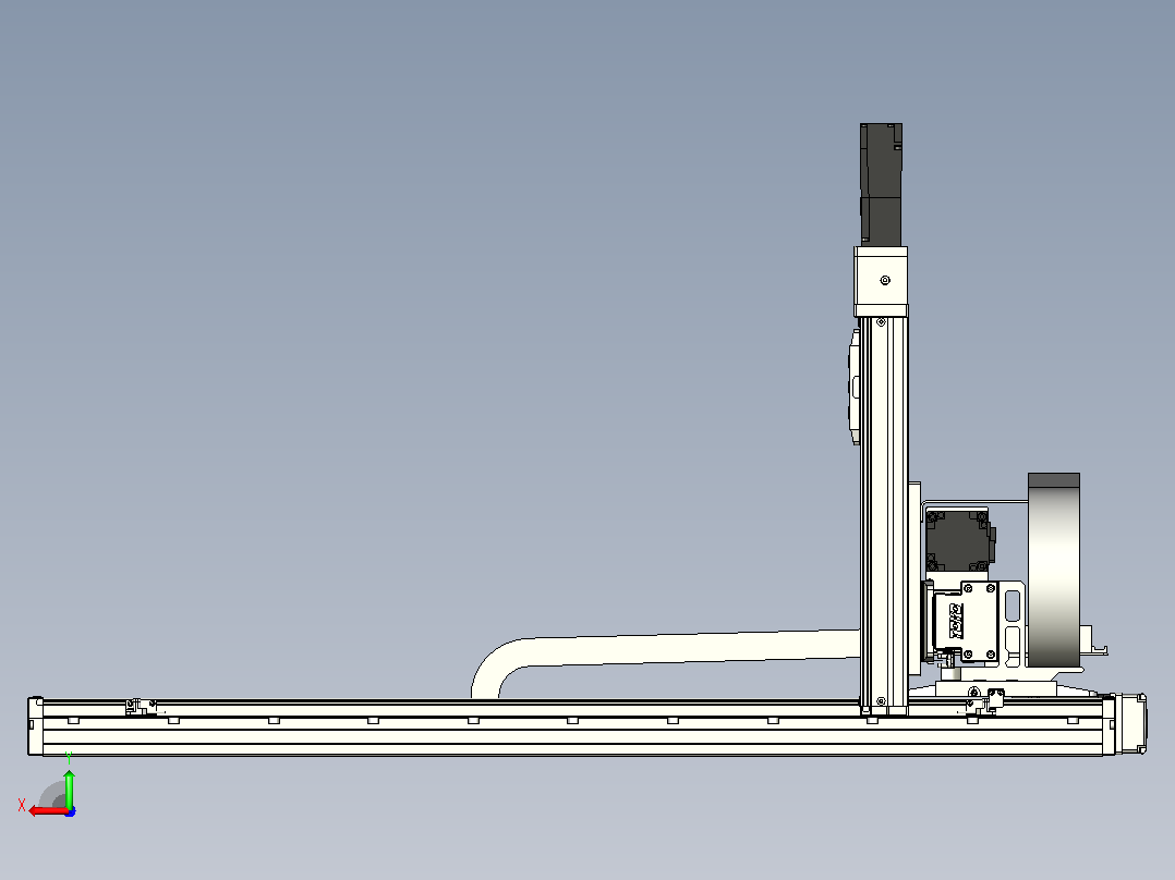 XYGT432-A1-850-400-250-M-C负载1-10KG 三轴悬臂模组 内嵌式 XYGT432-A1 替换TOYO模组滑台后视图