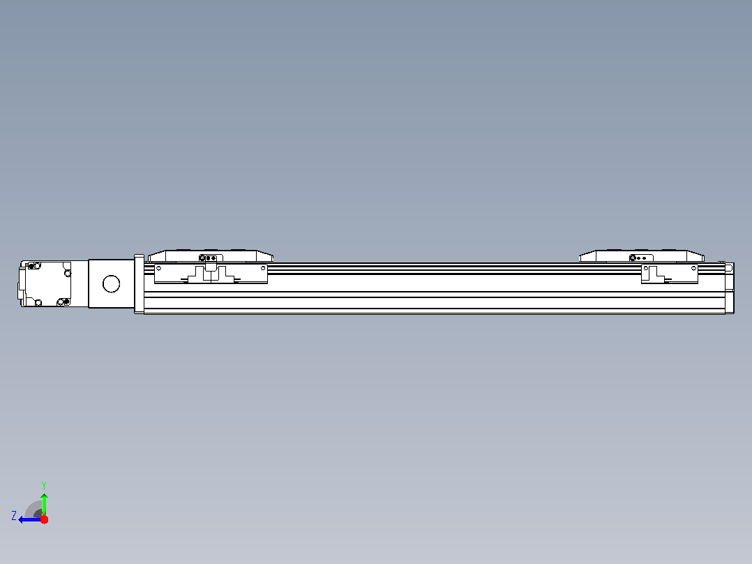 皮带直线轴双滑块型TPA-GCBS-50-P42-L125-QL-M10-N3右视图