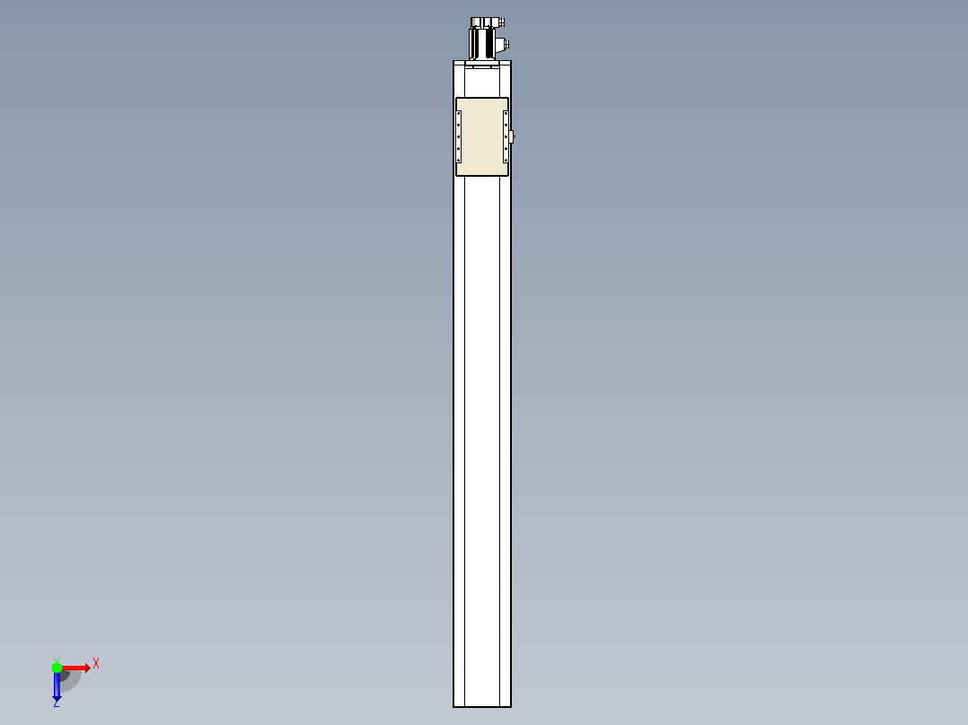 滚珠丝杠直线轴带导轨全封闭TPA-HCR-220D-3210C-L2000-M-Y-P1K-N3俯视图