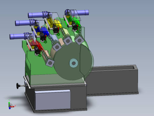 四色管式打印机核心结构