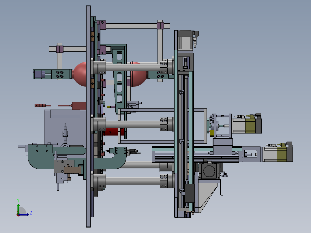 屏幕磁铁组装检测设备sw17可编辑左视图