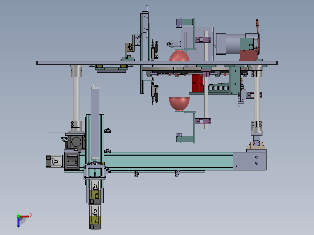 屏幕磁铁组装检测设备sw17可编辑俯视图