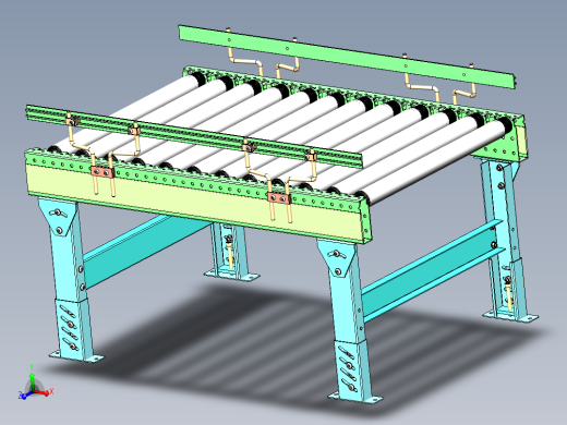 智能仓储物流行业滚筒输送线sw2020可编辑