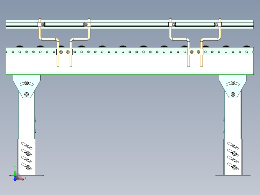智能仓储物流行业滚筒输送线sw2020可编辑前视缩略图
