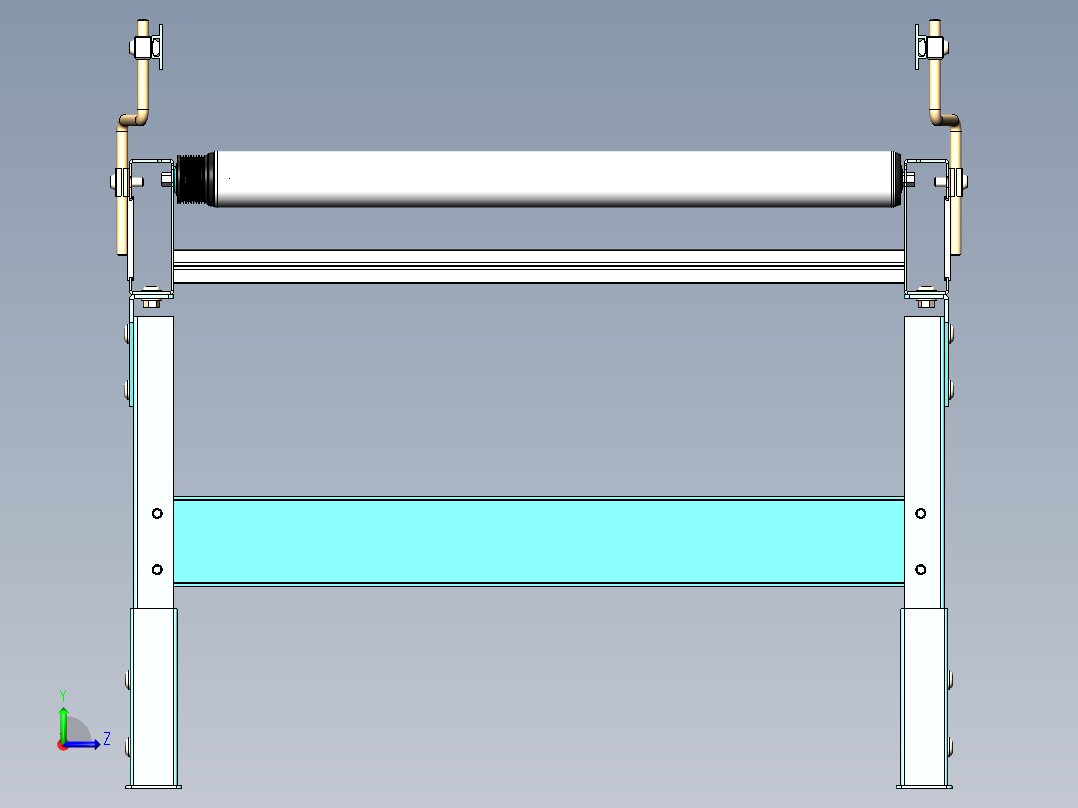 智能仓储物流行业滚筒输送线sw2020可编辑左视图