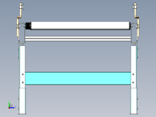智能仓储物流行业滚筒输送线sw2020可编辑左视缩略图